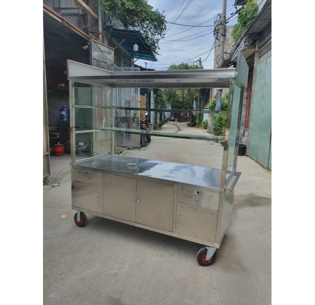 Xe Bán Bánh Mì Inox Long An